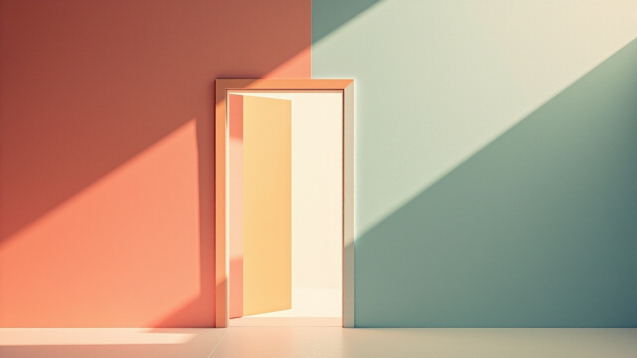 Abstract editorial illustration accompanying “New Doors, Clear Lines: Nikki Whiplash’s LoyalFans Arrival and the Boundaries of Adult-Femdom Companionship”.